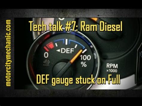 Part Number: 5506957. . Ram 2500 def gauge stuck on empty